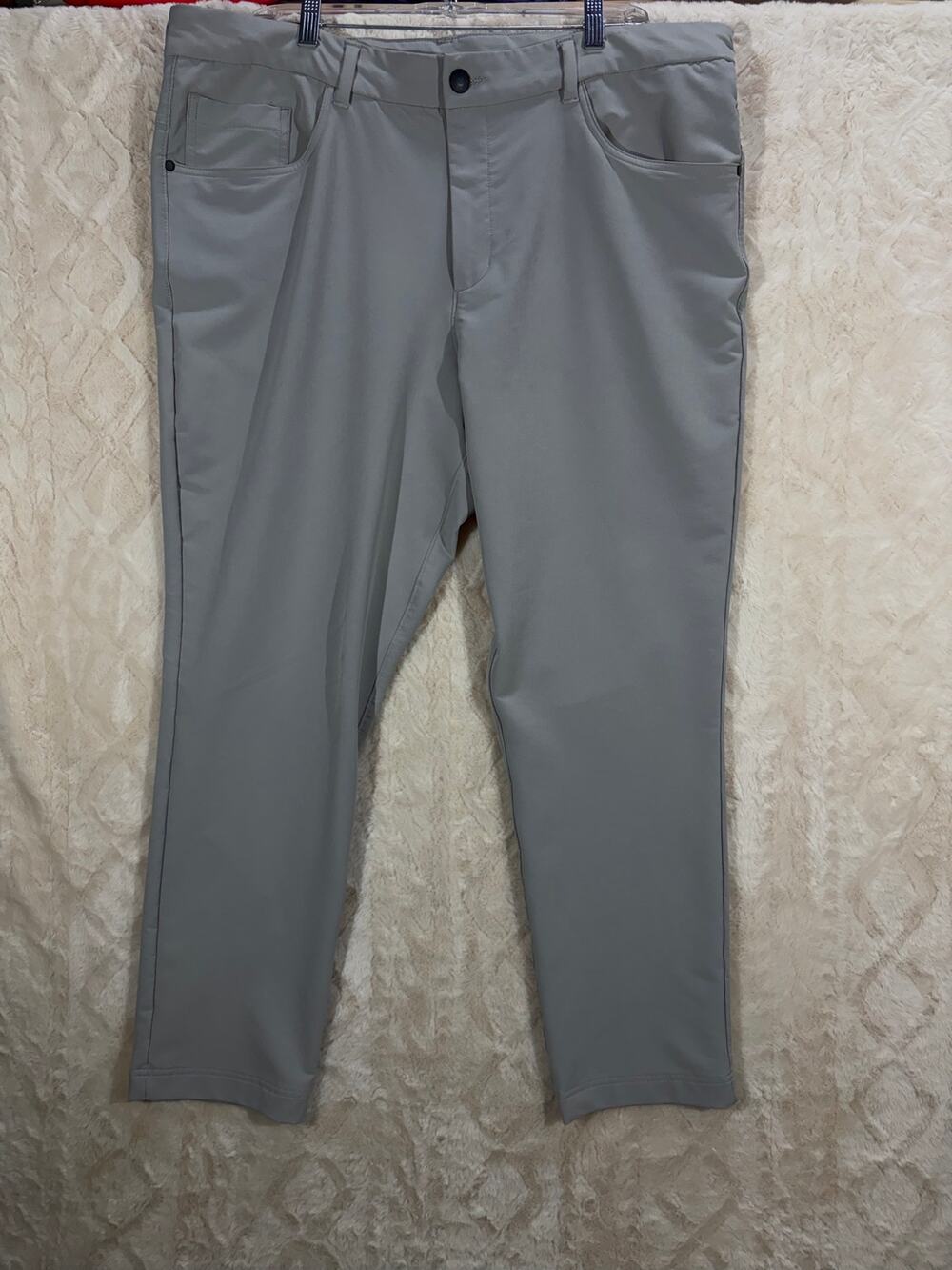 Panama Jack Mens 40x30 Gray Performance Stretch Golf Travel Pants EUC
